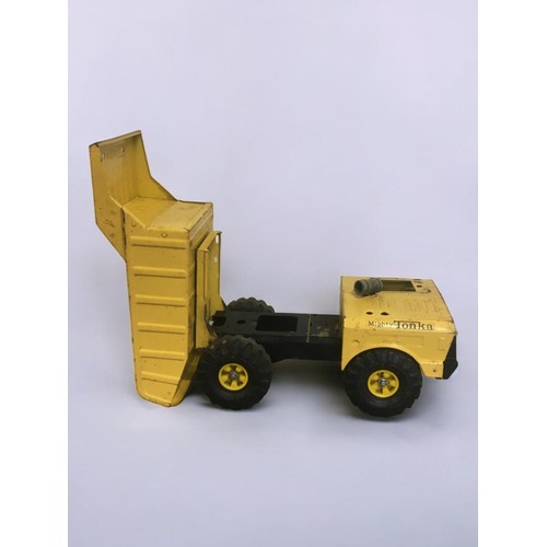 157 - Vintage Mighty Tonka Trucks x 2 , Dump Truck and Crane.