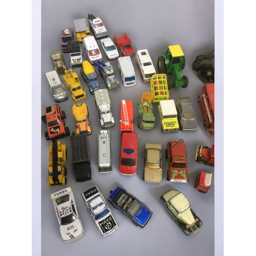 158 - Large Quantity of Vintage Diecast toys, Thunder Birds, Tonka, Matchbox, Corgi all play worn 80+!