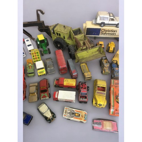 158 - Large Quantity of Vintage Diecast toys, Thunder Birds, Tonka, Matchbox, Corgi all play worn 80+!