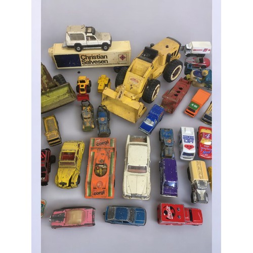 158 - Large Quantity of Vintage Diecast toys, Thunder Birds, Tonka, Matchbox, Corgi all play worn 80+!