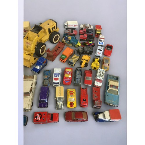 158 - Large Quantity of Vintage Diecast toys, Thunder Birds, Tonka, Matchbox, Corgi all play worn 80+!