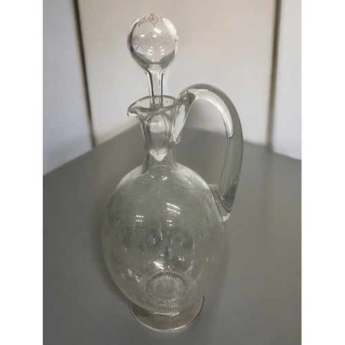 47 - Glass Wares an Eclectic Mix of 19th Century and later wares, to include Hob Nail Decanter, Etched Ew... 