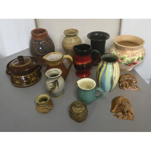 58 - Studio and other Pottery Wares  -Denby, Torquay Devon, Welsh Pottery, Signed pieces and a nice Slip ... 