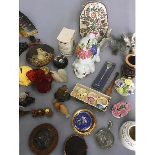 14 - Mixed and Varied Large Collectable Lot to include Russian Stacking Dolls, Bunnykins Money Box, Aquas... 