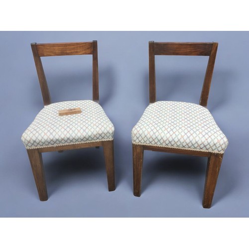 11 - GWR - Pair of Mahogany Reupholstered Station Masters Office Chairs.