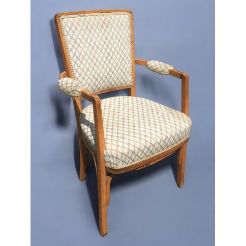 12 - L.M.S.R  - Stunning Bentwood Station Masters Office Chair Fully Reupholstered.