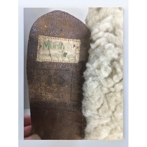 193 - WW2 Morland Sheepskin Lined Flight boots, attributed to Flt Lt Norman Thomas Keen DSO, DFC, flew Sti... 