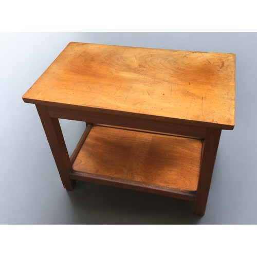 32 - Mid Century Mahogany Side table and a Nest of 3 Early 20th Century Flame Mahogany veneered tables.La... 