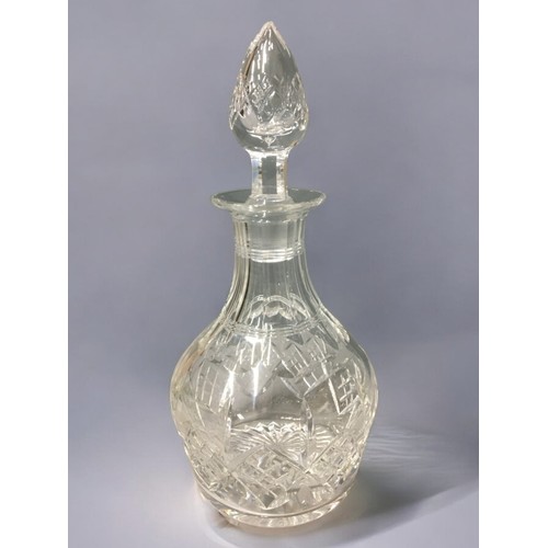 50 - 19th Century and Later Decanters x 7. Heavy Deep Cut examples in the earlier Mallet form.