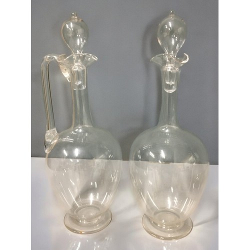 50 - 19th Century and Later Decanters x 7. Heavy Deep Cut examples in the earlier Mallet form.