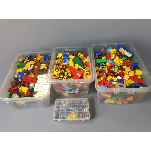 163 - Huge Quantity of Lego Duplo 3 x Boxes and a tray of the Figures.