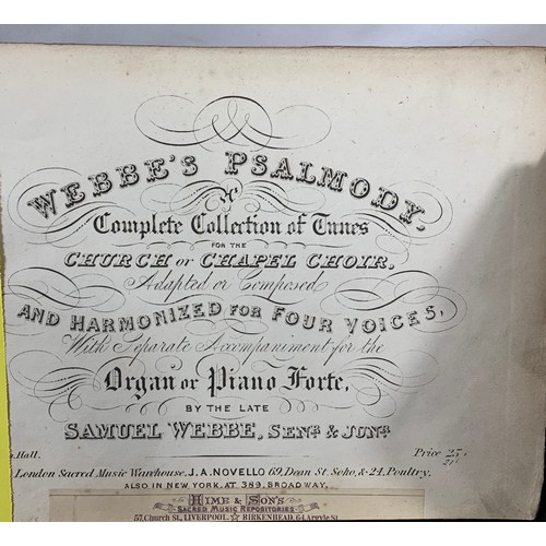 229 - Webbe's Psalmody - Very Rare (Only 4 copies registered) 1853 (Samual Webbe)