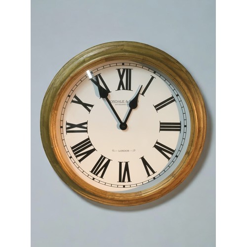 118 - Large Decorative Wall Clock Foxdale and Sons, Quartz Movement.Dia 50cm