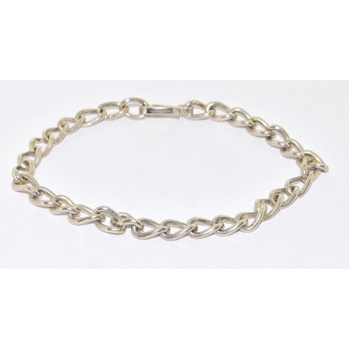 650 - 925 silver adjustable buckle bracelet together a silver chain bracelet