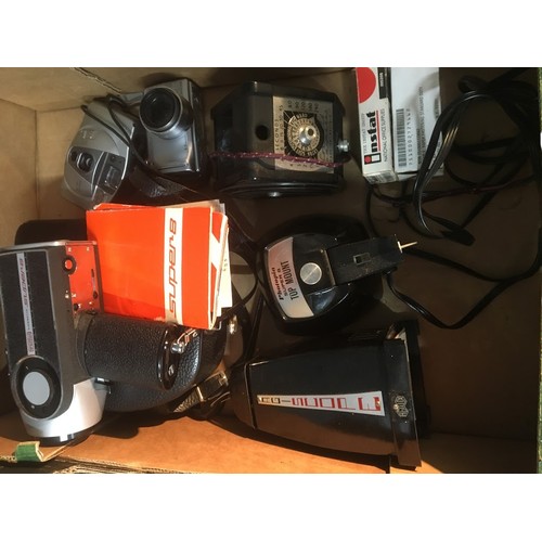 170 - Vintage Photography and Projector equipment in 2 Trays. To include Eumig Super 8 Cine Camera, Bakeli... 