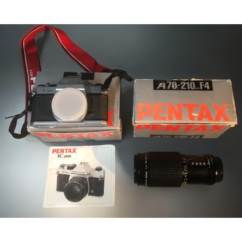 172 - Pentax K1000 Boxed with Instructions and a Boxed Pentax SMC PENTAX-A Zoom 1:4 70-210mm Lens with all... 