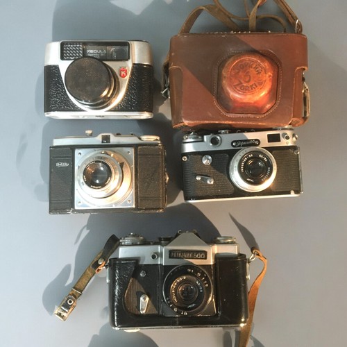 173 - Vintage 35mm Cameras x 41. Zorki 6 in case with Industar 50 3.5-50 Lens2. Prinzflex 500 with Industa... 