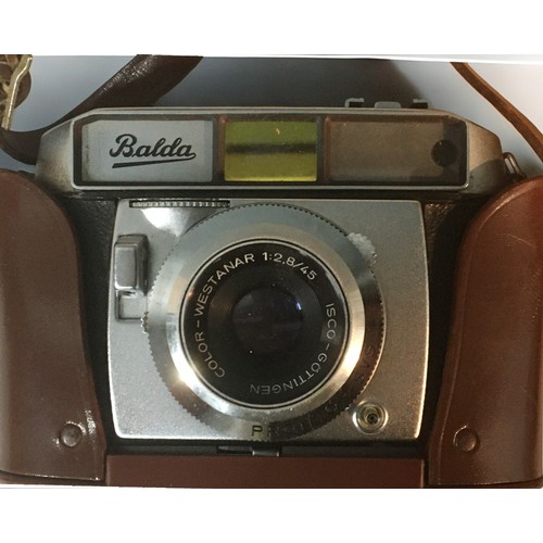 180 - Vintage Rare Soviet Start Single Lens 35mm Camera together with Vintage Balda Pronto and an EXA 500 ... 