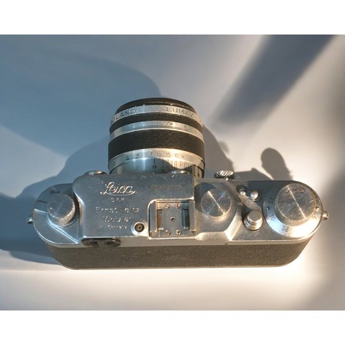 181 - Leica D.R.P Ernst Leitz Ser No 497073 (1950). Lumax Corfield England 1:2.8/45 Lens Fitted. Has The o... 