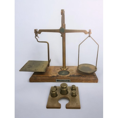 21 - G.P.O Postal Scales by A.E Summers and Co with Weights