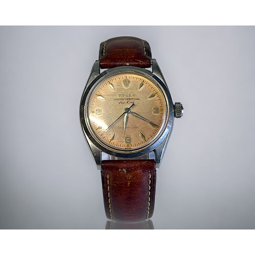 505 - A 1958 ROLEX OYSTER-PERPETUAL AIR KING WRISTWATCH. Ref 5500 (serial no. 374120). Round stainless ste... 