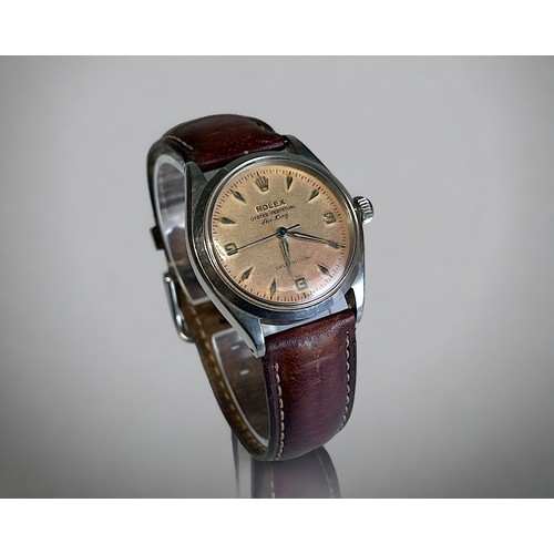 505 - A 1958 ROLEX OYSTER-PERPETUAL AIR KING WRISTWATCH. Ref 5500 (serial no. 374120). Round stainless ste... 