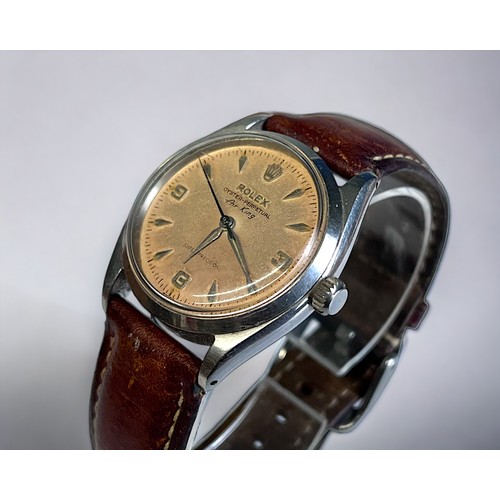 505 - A 1958 ROLEX OYSTER-PERPETUAL AIR KING WRISTWATCH. Ref 5500 (serial no. 374120). Round stainless ste... 