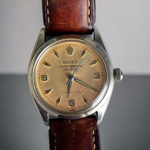 505 - A 1958 ROLEX OYSTER-PERPETUAL AIR KING WRISTWATCH. Ref 5500 (serial no. 374120). Round stainless ste... 