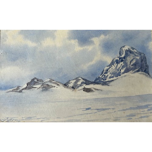 115 - Dr Edward Adrian Wilson (1872-1912).Signed EA Wilson to lower left, watercolour on paper.Antarctic l... 