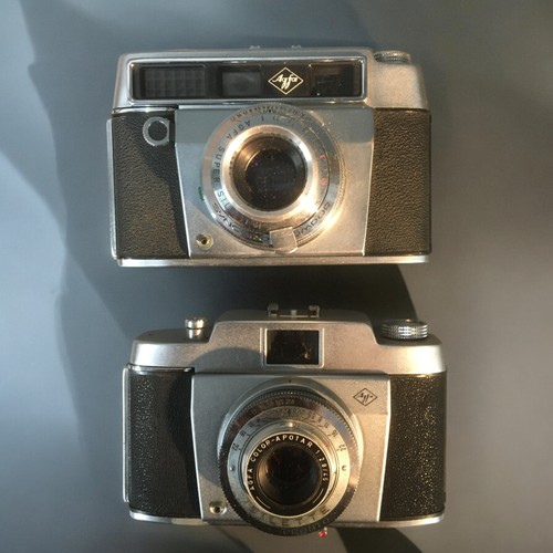 187 - 7 x Vintage Cameras Bellows and 35mm, Agfa Super Silette, Finetta, Compur Synchro, Agfa Commander et... 