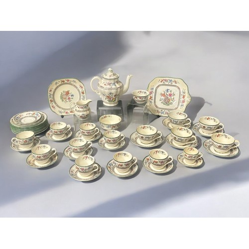 206 - Large collection of Spode, Chinese Rose breakfast set.