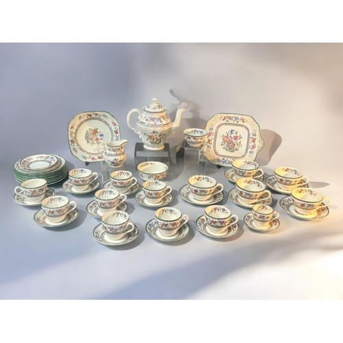 206 - Large collection of Spode, Chinese Rose breakfast set.