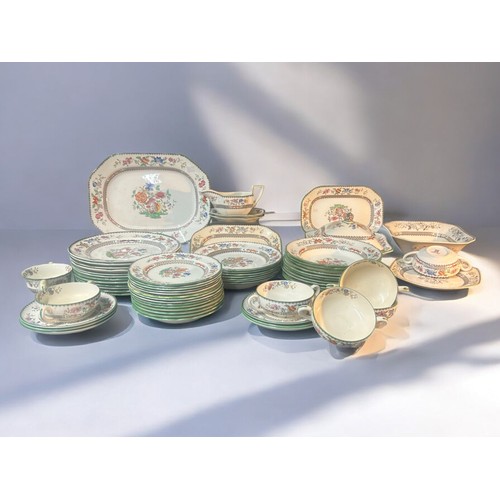 207 - Large collection of Chinese Rose dinner service