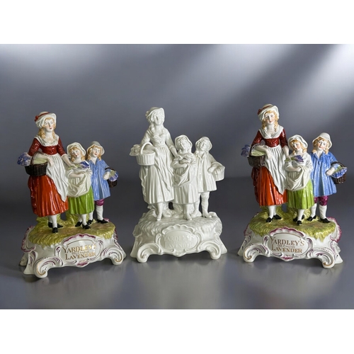 419 - Three large Dresden porcelain 