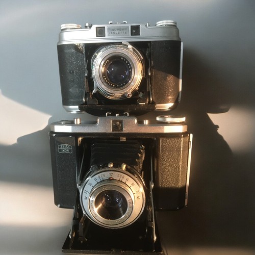 199 - 7 x Vintage Cameras Folding and 35mm to include Zeiss Ikon Nettar, Airies Viscount, Halina 35K, Koda... 