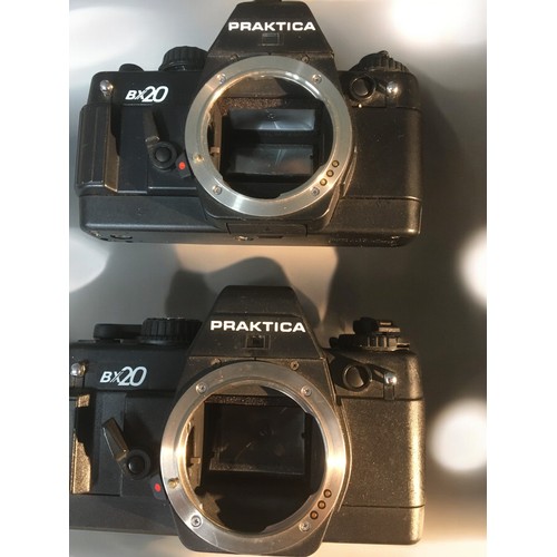 200 - 35mm Cameras x 8 mostly Praktica;1. Franka NX402. Fuji STX 23. Praktica BX 20 (x3) & BX20s4. Pra... 