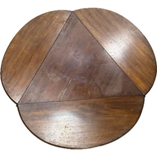 10 - Mahogany side table with 3 fold up leaves approx 68 x67cm