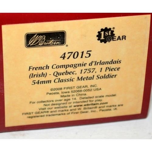 143 - Britain's die cast soldiers, French/Indian wars: 47015 French Compagnie D'Irlandais - Quebec, 47039 ... 