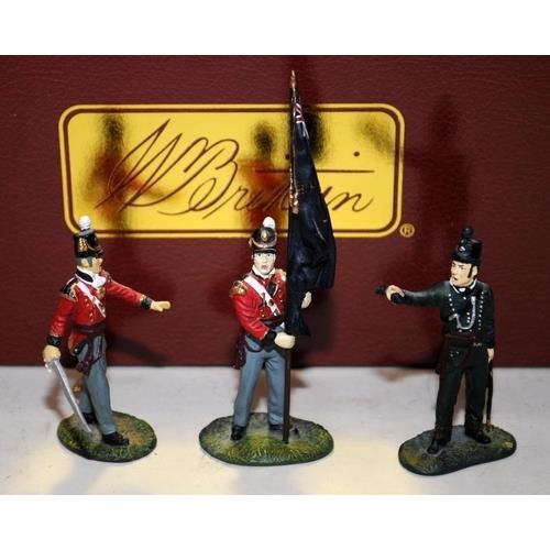 144 - Britain's die cast model soldiers 1815 Waterloo: 41156 British Command set. Boxed