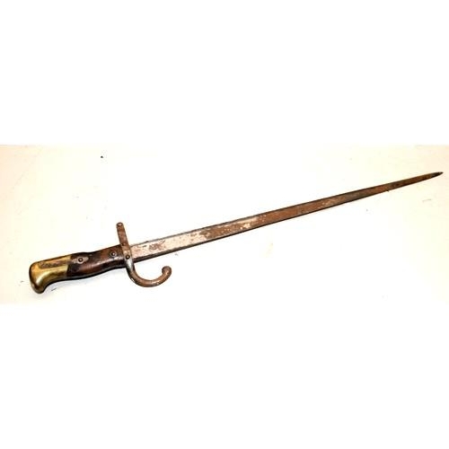 151 - 19th Century 1874 pattern French Infantry sword bayonet. O/all length 65cms