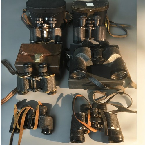 209 - Taylor & Hobson 1941 Binoculars Bino Prism No2 MkII with Graticules and 5 other Later Binoculars... 