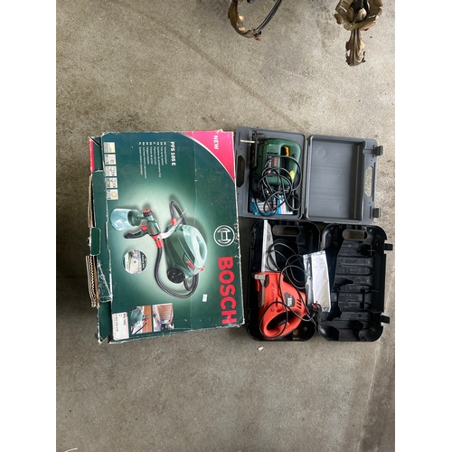 176 - A Bosch jigsaw With a Bosch fine spray system and Black and Decker Scorpion