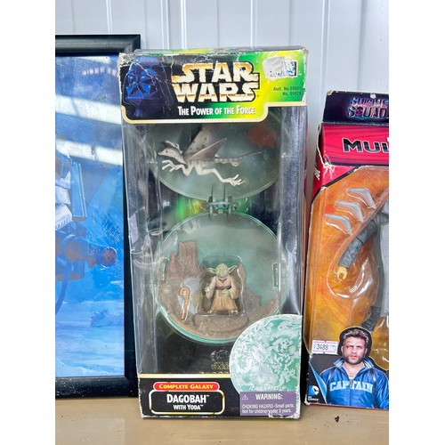 29 - A Star Wars Dagobah with Yoda unopened. Dc comics multiverse suicide squad boomerang, and other vint... 