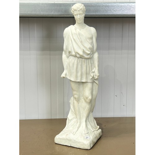 35 - Resin greek figurine approx 53cm tall