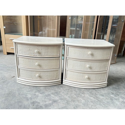 122 - a pair bedside cabinets 26cm height 58cm wide 48cm depth