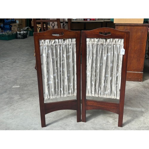 133 - A Victorian Bi-fold wooden Screen approximately 83cm x 72cm wide