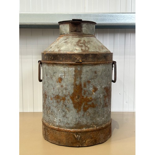 222 - Large Galvanised Metal Milk Urn