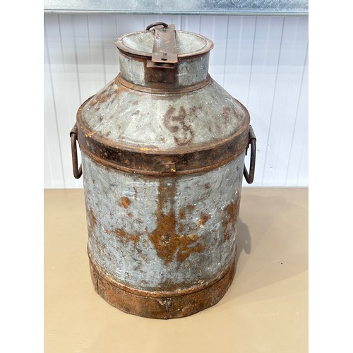 222 - Large Galvanised Metal Milk Urn