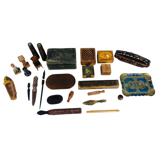 108 - A varied and Interesting Collection of bijouterie and other items, including paper Mache etc