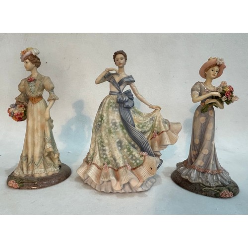 157 - Royal Worcester Figurine and 3 x Leonardo Figurines.